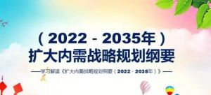 擴(kuò)大內(nèi)需戰(zhàn)略規(guī)劃綱要